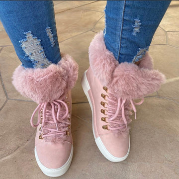 Robin Sneaker Booties-Pink